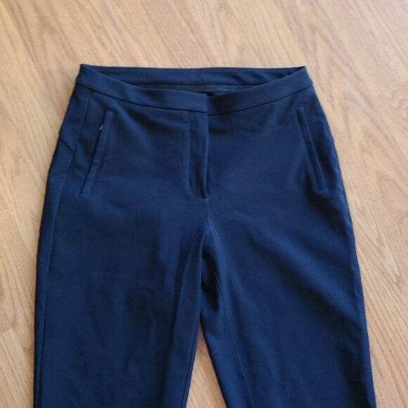 LULULEMON SCUBA-LIKE STRETCH FLAT FRONT TROUSER PANTS BACK YOKE REFLECTIVE HEM S - Picture 3 of 8